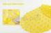 Yellow Non slip Rubber Bath Mat Plastic Bathroom Accessories with Bead Pattern