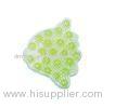 Fish Shape Mini Small PVC Bath Mat Anti slip in Green for washroom