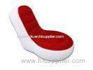 Light Weight 0.6mm Pvc Tarpaulin Inflatable Chair Sofa With Red And White Color