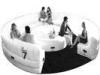 12ft Diameter Round Shape Inflatable Sofa For Meeting With White Color