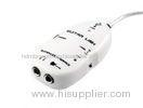 White USB Interface Guitar Link Cable for PC / Mac Recording Gadget