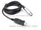 10ft USB Guitar Cable Male to XLR Cannon 3Pin Female USB Microphone Link Cable