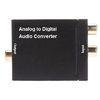 Black TV Analog to Digital Converter box 48 KHz With Optical Fiber and Coaxial cables