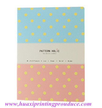 wave point pink blue white note books