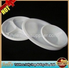 disposable three compartment plate plastic