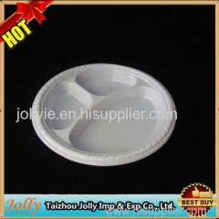 disposable three compartment plate plastic