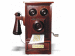 Wood Robot Telephone Booth Music Box Paper Manual Music Box Movement DIY Songs