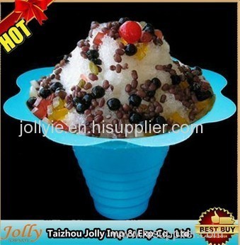 disposable plastic coloful snow cone flower cups