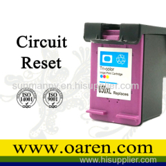 2014 new products chip reset ink visible compatible ink cartridge for hp650XL printer ink cartridge