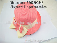 VG-WV0072014 fashion style straw knitted beach summer women's visor straw hat