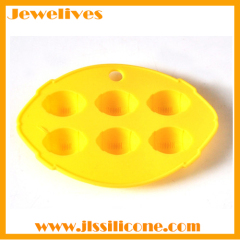 6 cavity rugby shape silicone ice cube tray