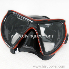 New silicone tempered glass diving mask