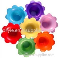 glossy plastic snow cone flower cup