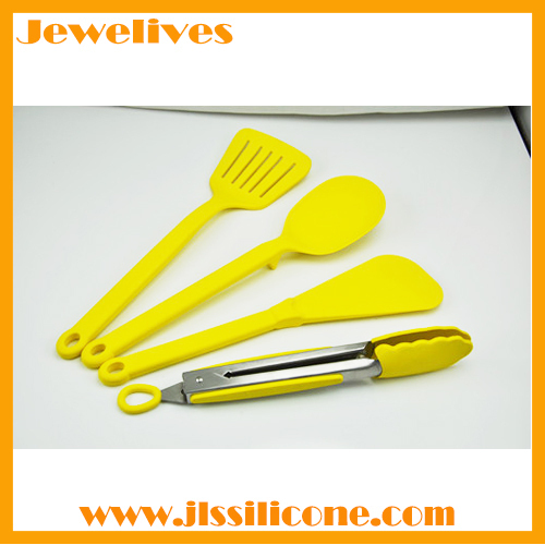 4pcs Silicone kithen cooking tools in Yellow