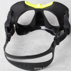 New classic glass double breating mask/diving mask
