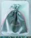 Hot Stamp Satin Favor Drawstring Pouch Bags Printed Logo Ribbon