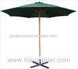 Natural Outdoor Cantilever Umbrella Wooden Market Umbrella For Hotel Cafe