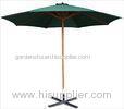 Natural Outdoor Cantilever Umbrella Wooden Market Umbrella For Hotel Cafe