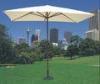 Square Cantilever Umbrella / Hardwood Outdoor Wooden Umbrella Without Flap
