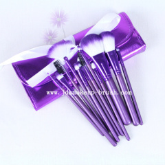 Purple makeup brush kit