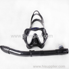 Hot selling wholesale breating mask/diving mask snorkel set