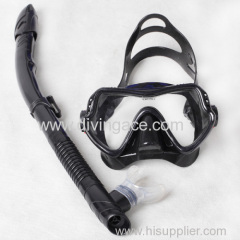 Hot selling wholesale breating mask/diving mask snorkel set