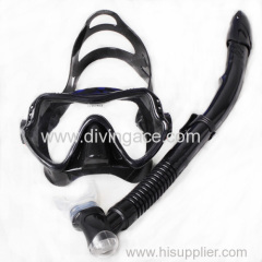 Low volume manufacturer freediving mask/diving mask snorkel set