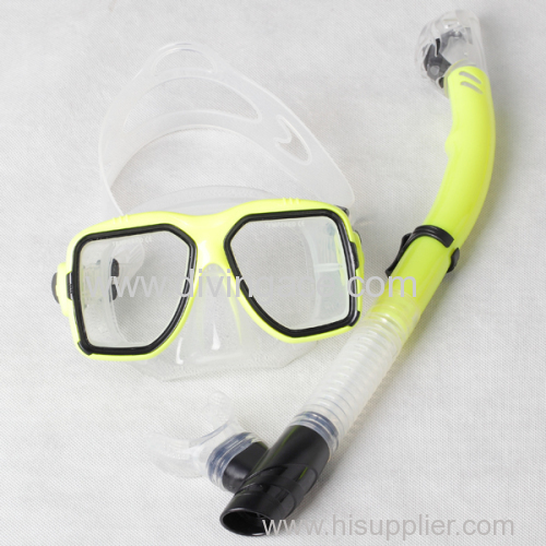 New rubber diving mask and snorkel set factory