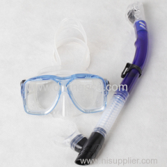 New rubber diving mask and snorkel set factory