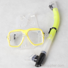 New rubber diving mask and snorkel set factory