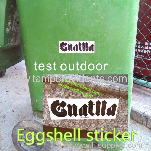 high quality permanent vinyl eggshell sticker