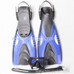 Professional diving goggles snorkel and fins three set for adult