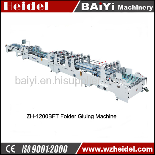 Automatic folder gluer machine with crash lock bottom