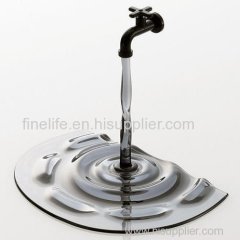 Transparent Water Tap Faucet Desk Stand