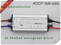 22-36W LED Waterproof driver with high PFC