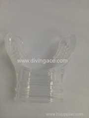 Transparent silicone diving mouthpiece