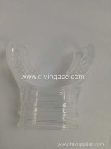 Transparent silicone diving mouthpiece