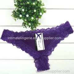 2014 new Lace trim cotton g-string hot lady thong sexy Underpants lady panties women underwear girl t-back hot lingerie