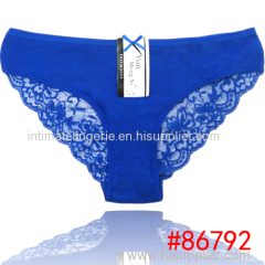 2014 New pretty laced lady bikini panties lady brief stretched cotton short pants