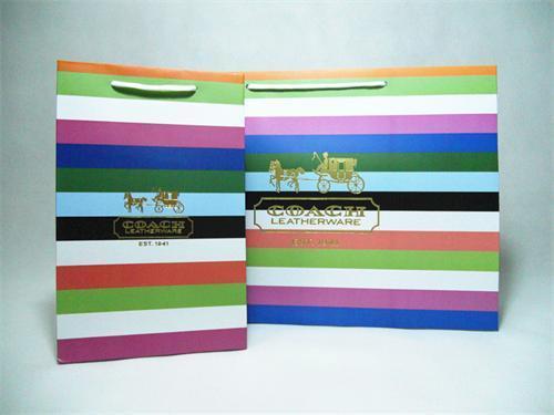 fresh colorful stripe handle bags
