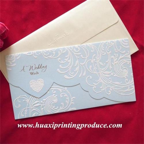 light blue hollow out greeting cards
