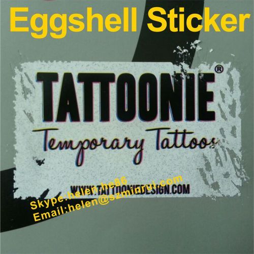 custom 10x7cm eggshell stickers