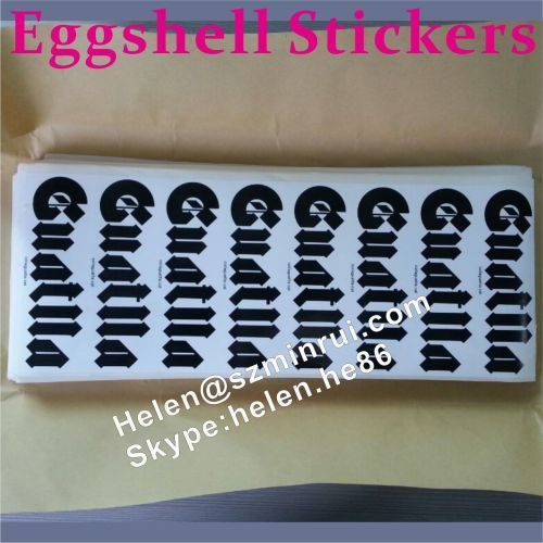 strong adhesive of brittle paper eggshell stickers