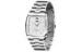 Silver Steel Strap Man Analog Quartz Watches , Customized Metal Watch