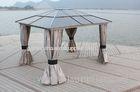 Polycarbonate Heavy Duty Pop Up Gazebos / Portable Gazebo With Textilene Mosquito Net