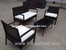 Brush PE Wicker Steel Outdoor Rattan Garden Furniture / KD Sofa For Garden