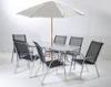 Outdoor Steel Folding Leisure Chairs / Textilene Chair With Table Set