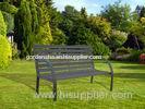 Outdoor Grey Color Garden Bench Hardwood / Beer Table Set With Iron Legs