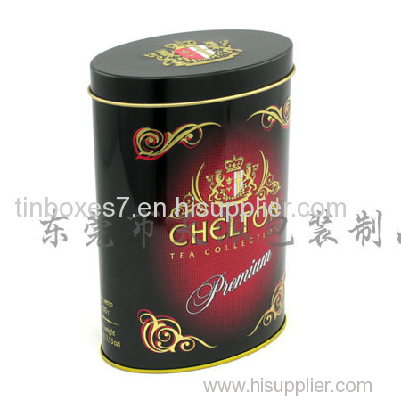 Oval Tea Tin Box