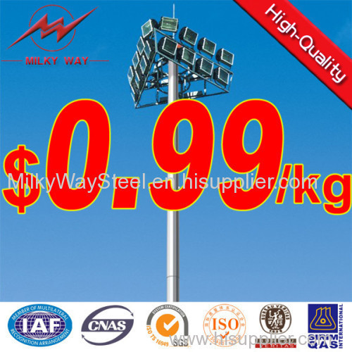 15m 50m Air Port High Mast Lighting Pole